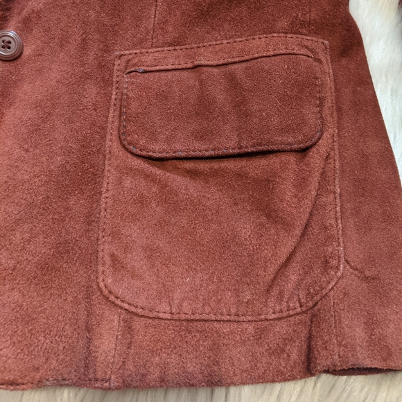 Vintage Berman's reddish brown leather blazer. - Picture 7 of 10